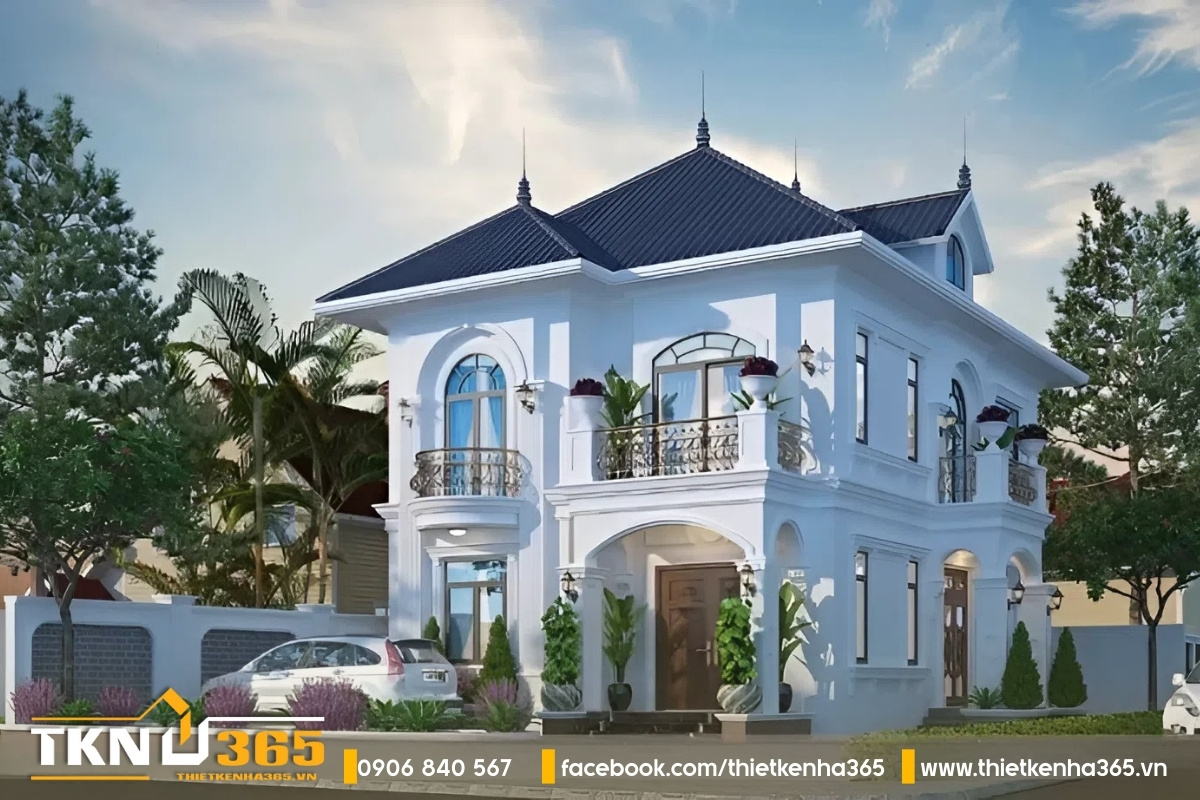 Mẫu biệt thự 2 tầng mái nhật