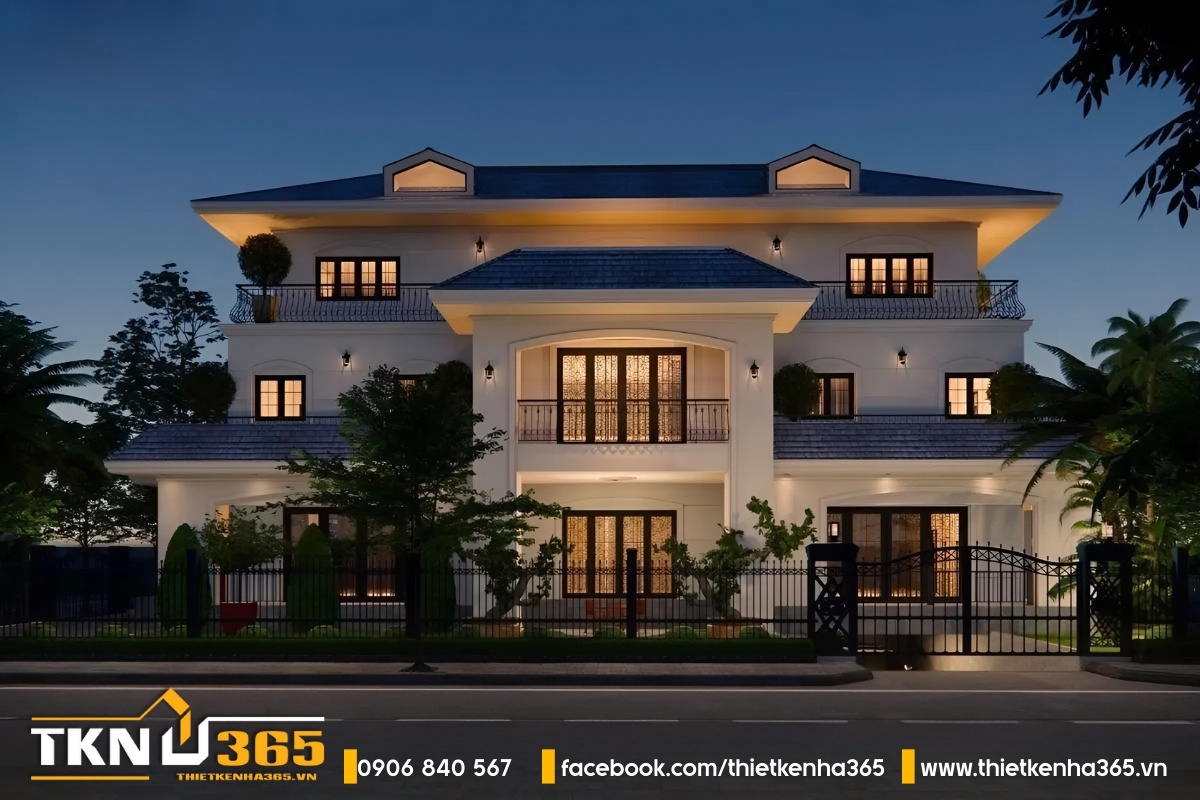 Biệt thự kiểu Địa Trung Hải với diện tích 400m2 thiết kế đơn giản nhưng sang trọng