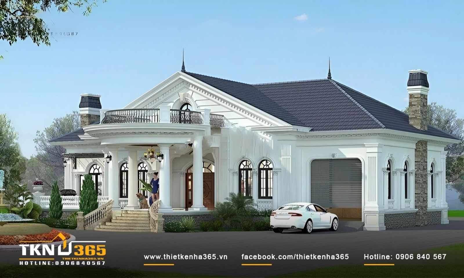 Biệt thự phong cách cổ điển đẹp ấn tượng