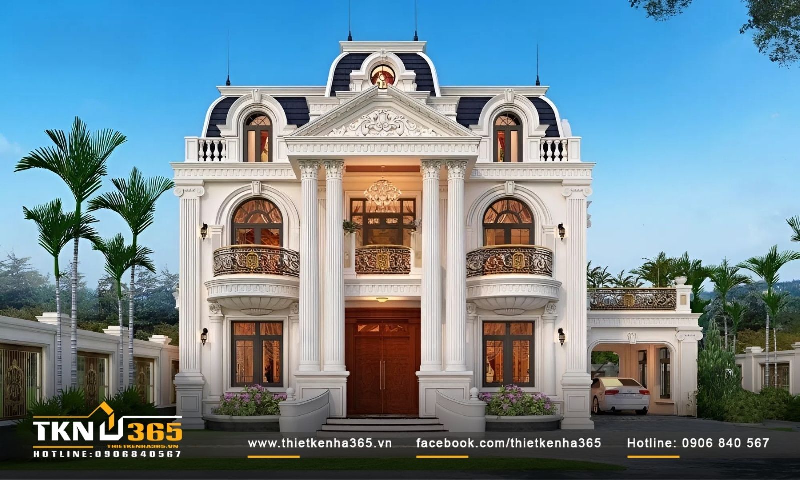 Mẫu biệt thự phố cổ điển mang trong mình nét đẹp đẳng cấp và lịch lãm, kết hợp tinh tế giữa nét truyền thống và hiện đại