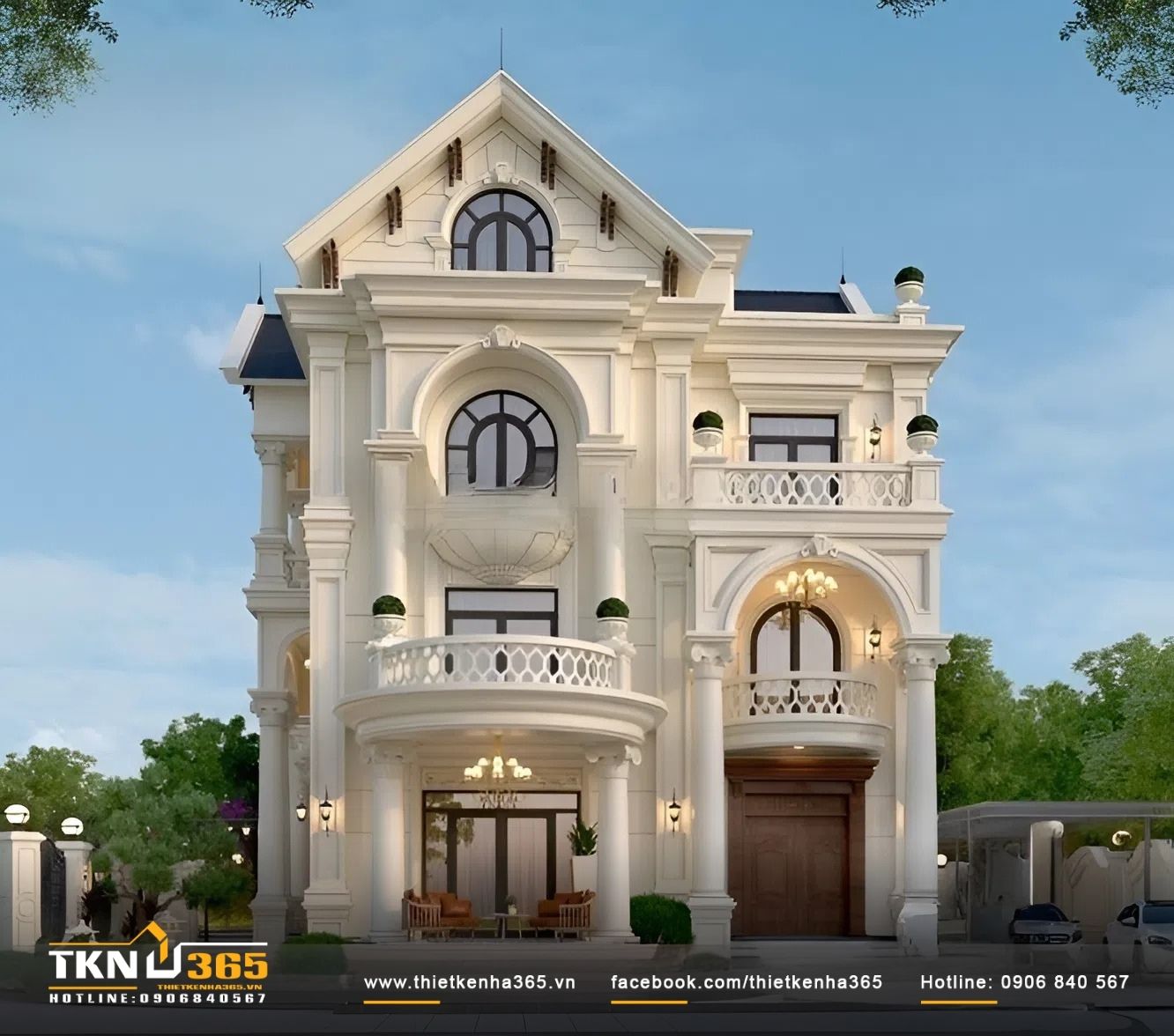 Chìm vào không gian đẹp đẳng cấp với mẫu thiết kế biệt thự 2 tầng