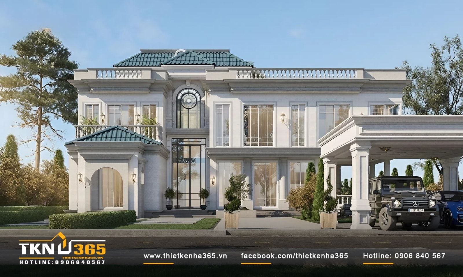 Biệt thự kiến trúc cổ điển Pháp