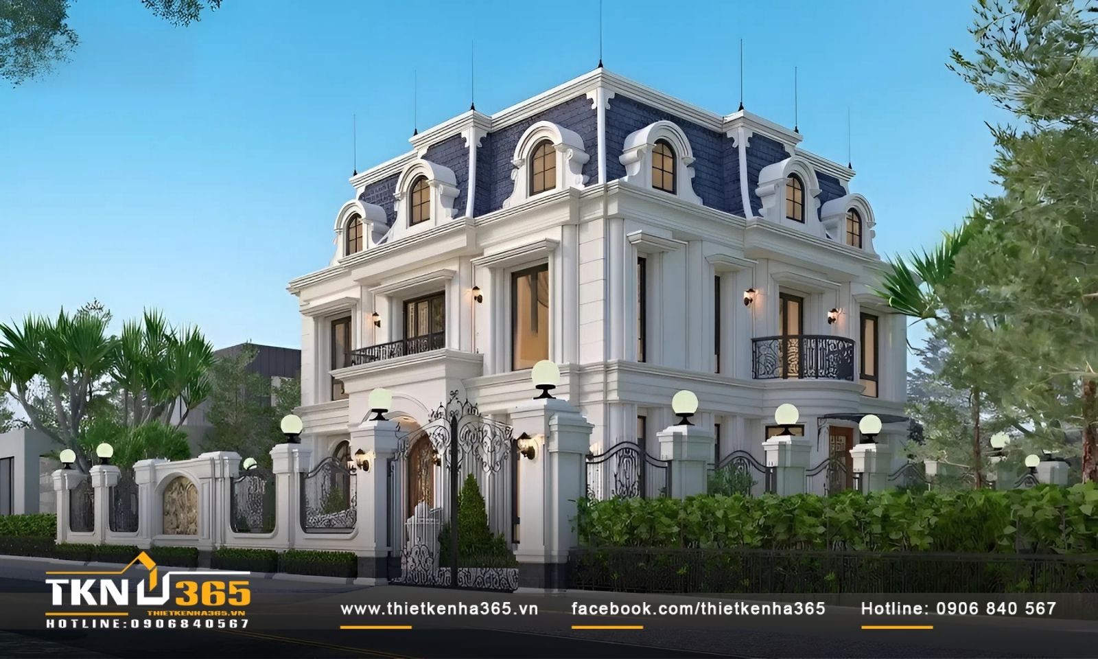 Các cột trụ lớn và dày được đặt ở mặt tiền, tạo điểm nhấn và tăng tính thẩm mỹ cho ngôi nhà