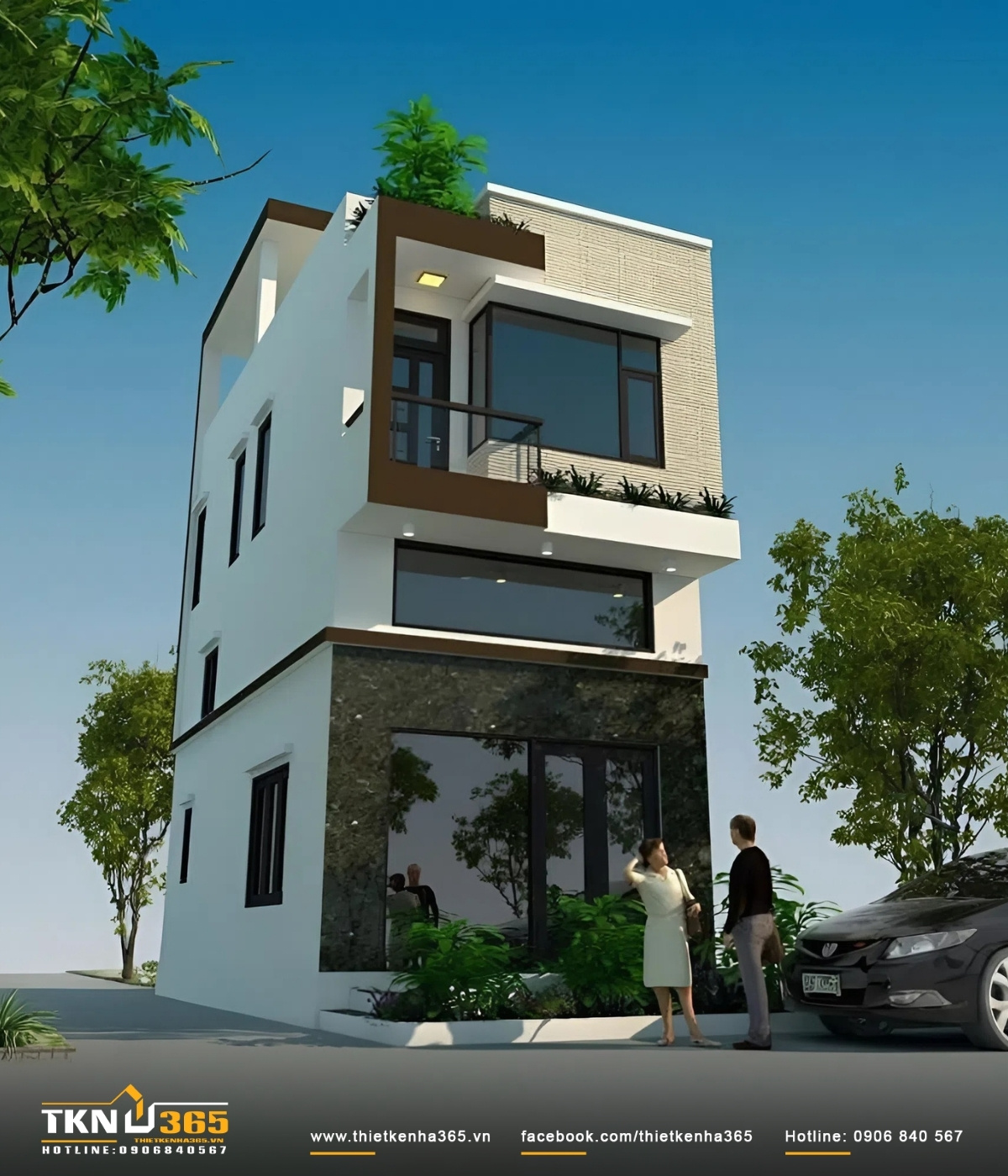 Nhà 1 Trệt 1 Lửng 1 Lầu Đẹp Hiện Đại 2026 – Xu Hướng Thiết Kế Được Ưa Chuộng 7 Mặt tiền thiết kế nhà ống 1 trệt 1 lửng 1 lầu theo phong cách hiện đại