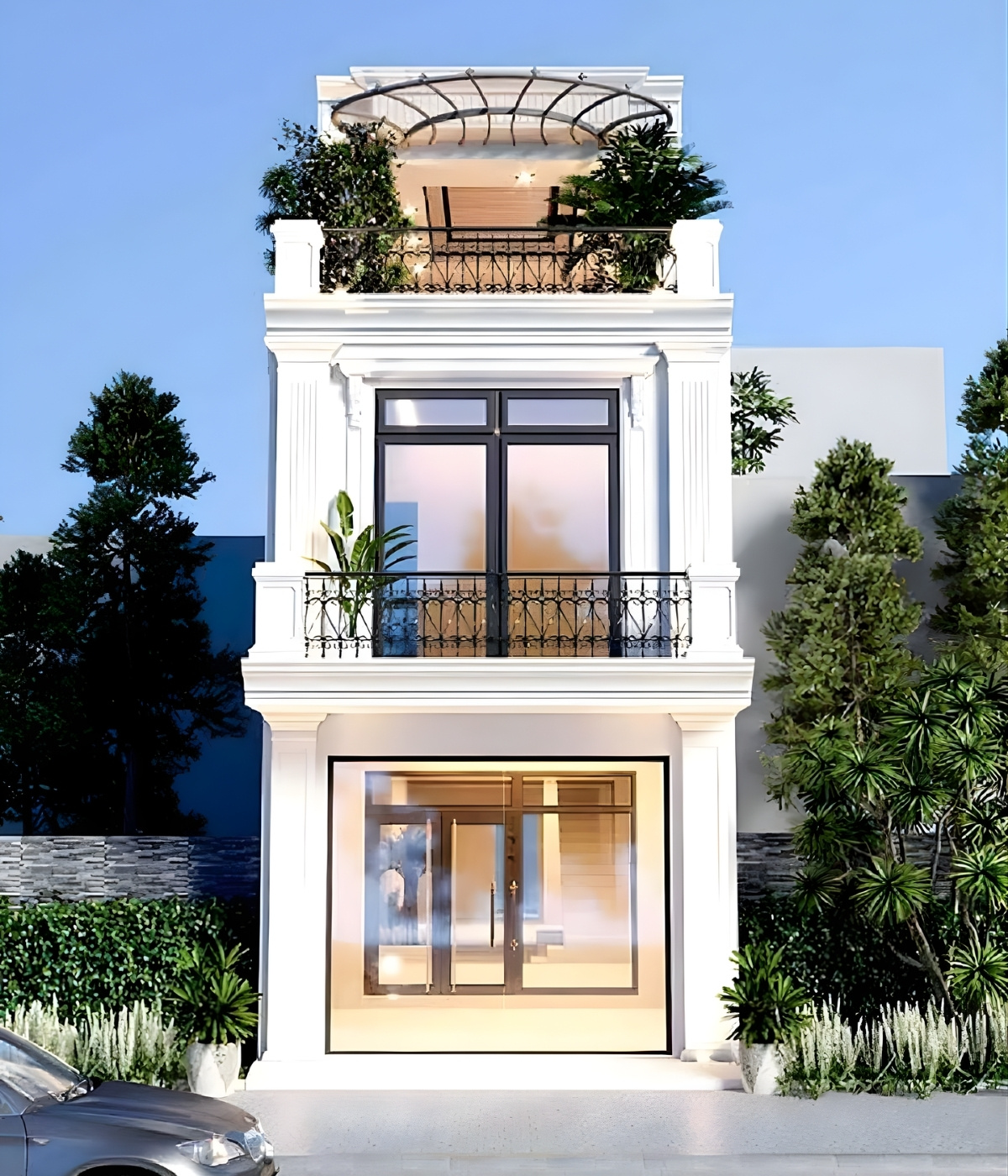 mẫu nh&agrave; 2 tầng 70m2