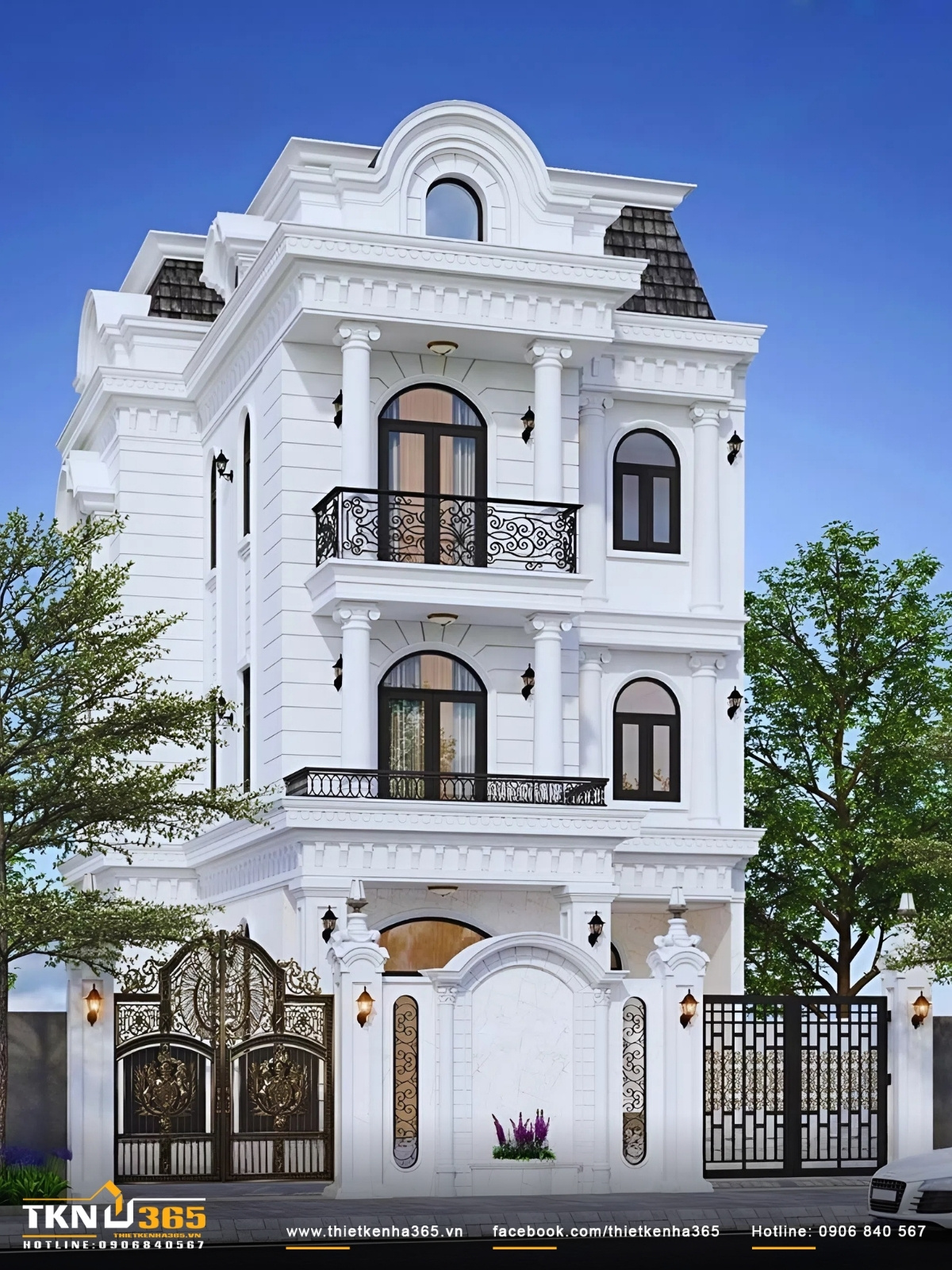 Thiết Kế Nh&agrave; Phố T&acirc;n Cổ Điển sang trọng