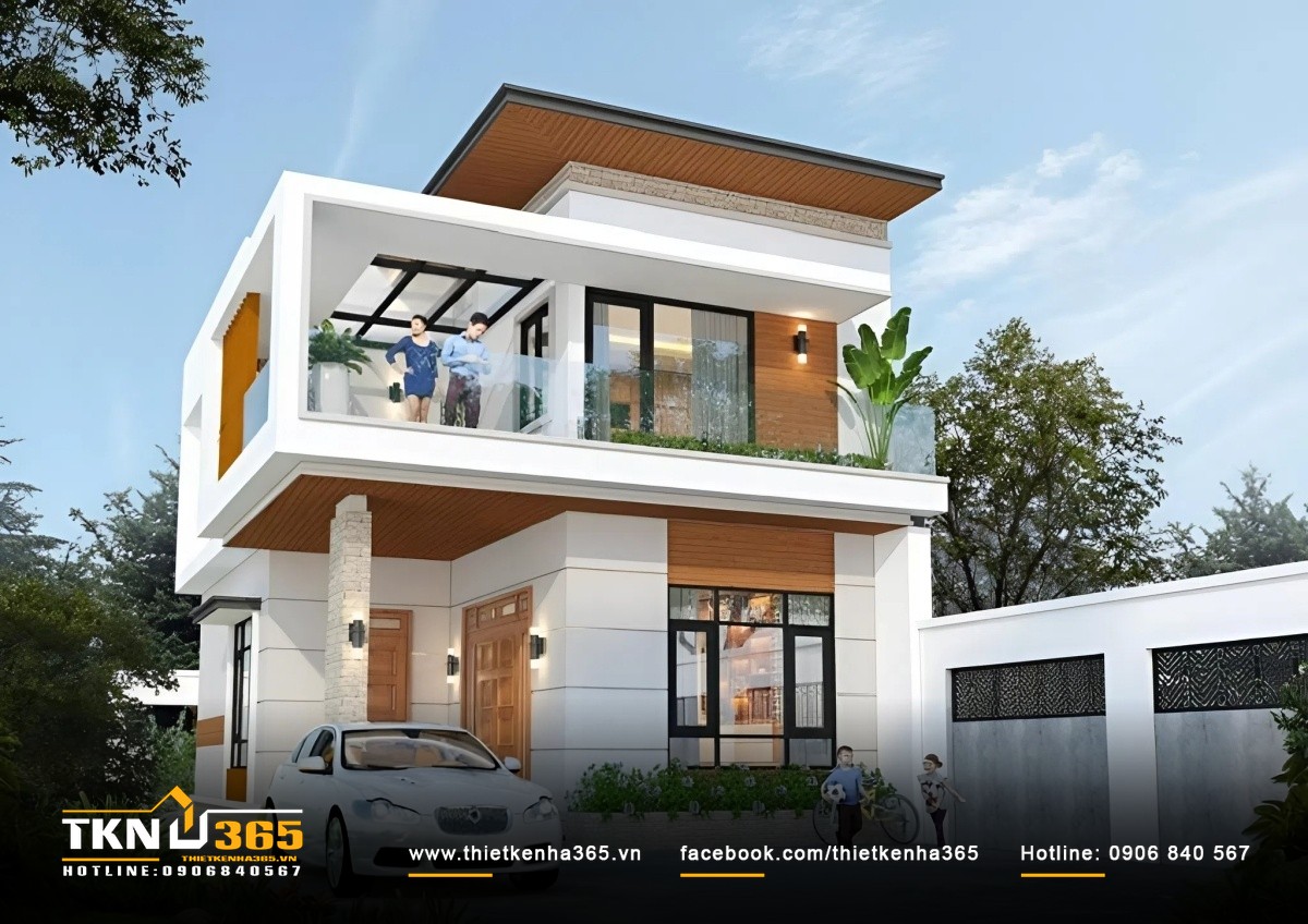 Mẫu nhà 3 tầng mái bằng độc đáo cho các gia đình trẻ