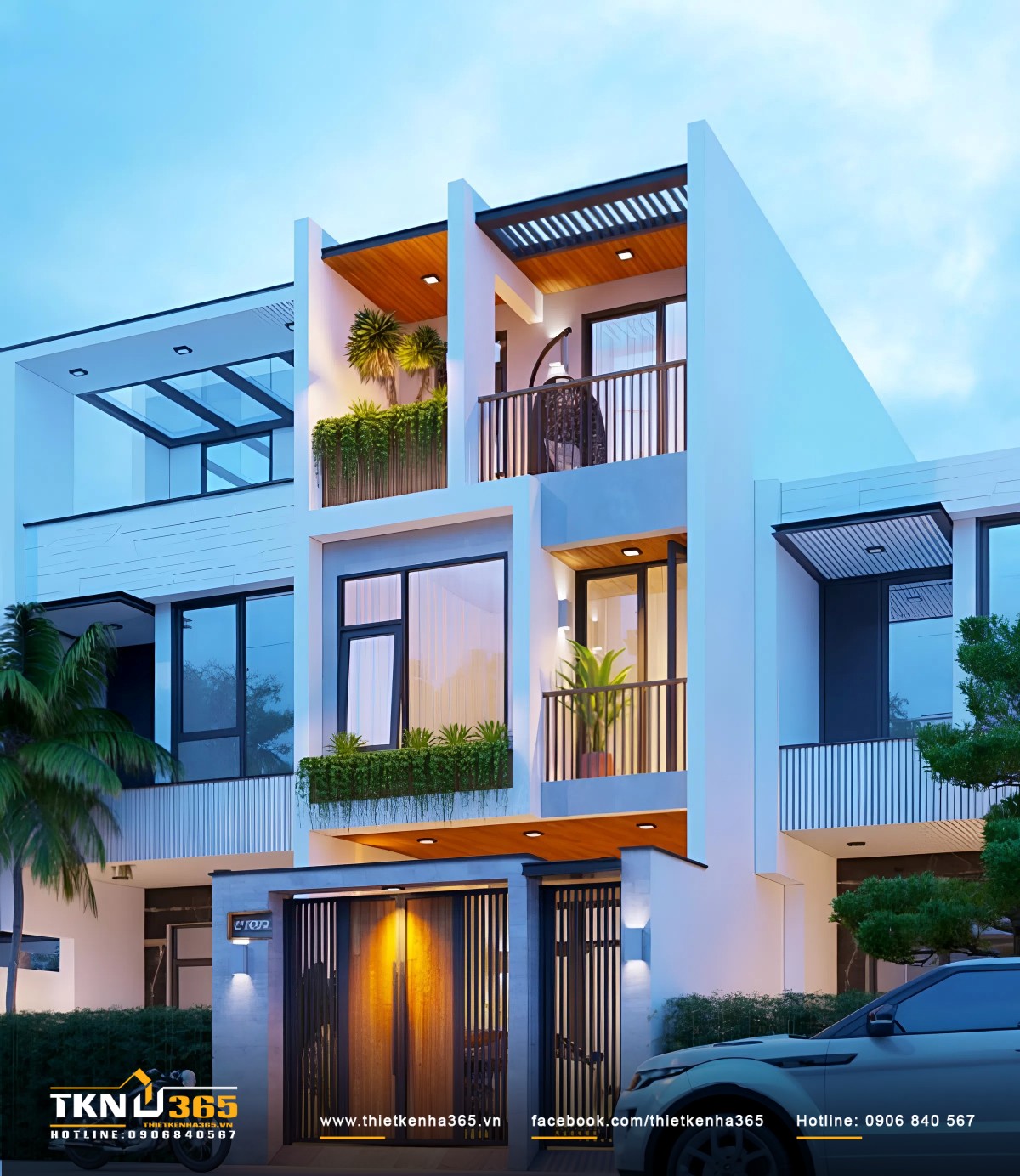 Sử dụng nhiều chất liệu khác nhau trong thiết kế mang đến vẻ đẹp hiện đại