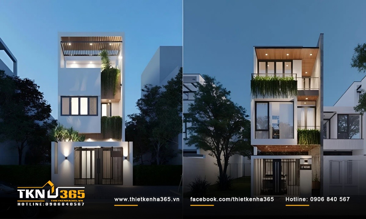 Mẫu nhà biệt thự 3 tầng mái bằng sang trọng