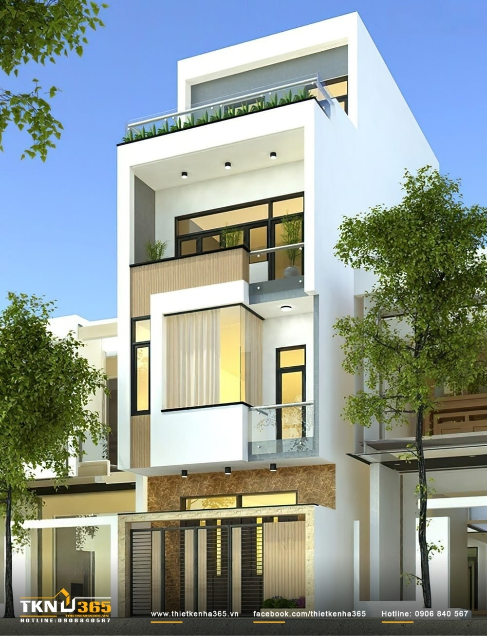 Thiết kế nhà ống 3 tầng đẹp dành cho gia đình có nhiều thành viên