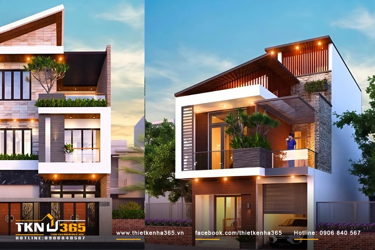 Thiết kế nh&agrave; ống m&aacute;i lệch độc đ&aacute;o, tạo điểm nhấn khi nh&igrave;n