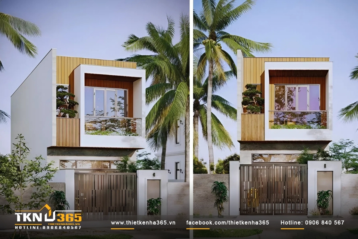 Nh&agrave; ống đẹp hiện đại 2 tầng