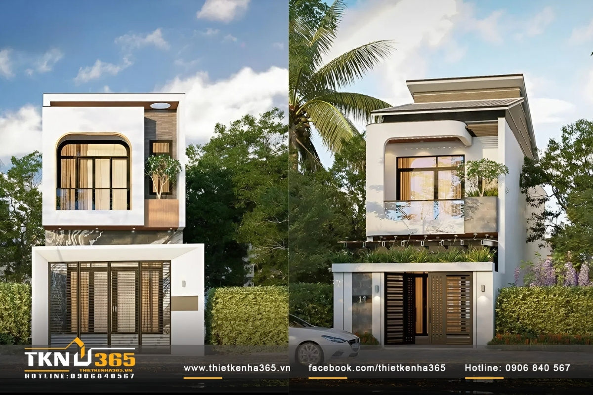 Mẫu nh&agrave; ống nhỏ hẹp 2 tầng