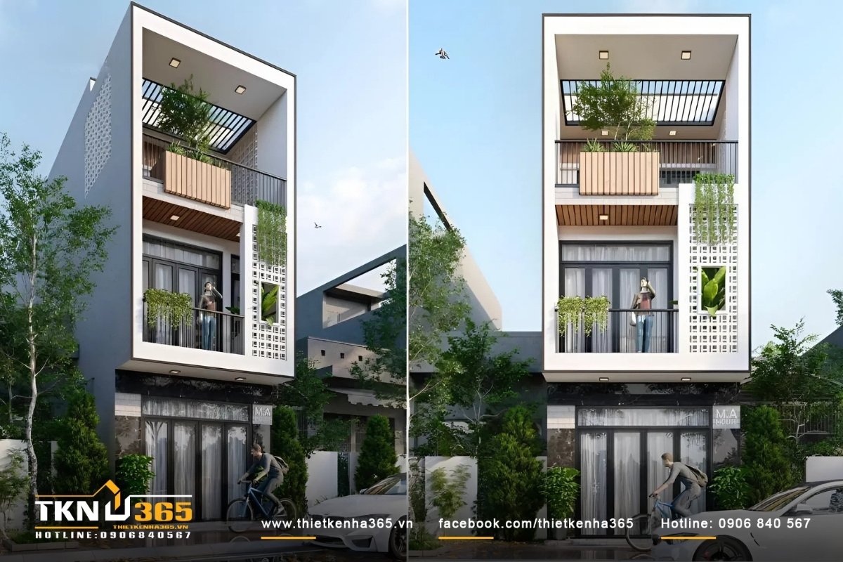 Nh&agrave; ống m&aacute;i bằng c&oacute; mặt tiền 4m
