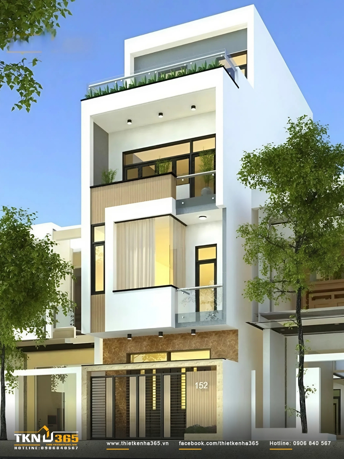 Nh&agrave; ống 6m mặt tiền hiện đại, tho&aacute;ng đ&atilde;ng