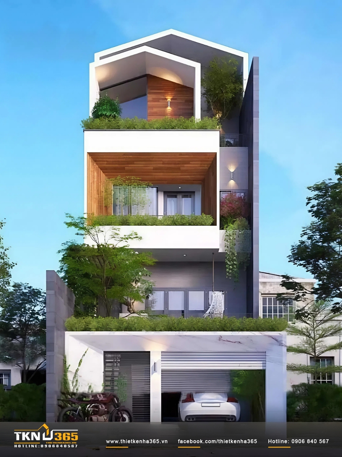 Nh&agrave; ống với 6m mặt tiền 4 ph&ograve;ng ngủ