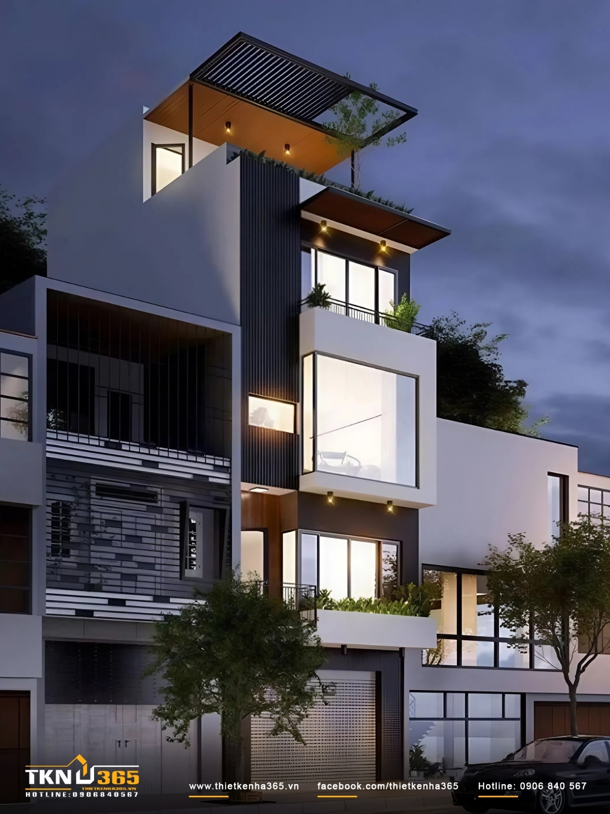 Thiết kế kiến tr&uacute;c nh&agrave; ống 7m rộng tho&aacute;ng