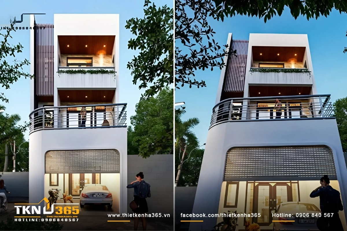 Nh&agrave; ống 5m mặt tiền thiết kế ấn tượng