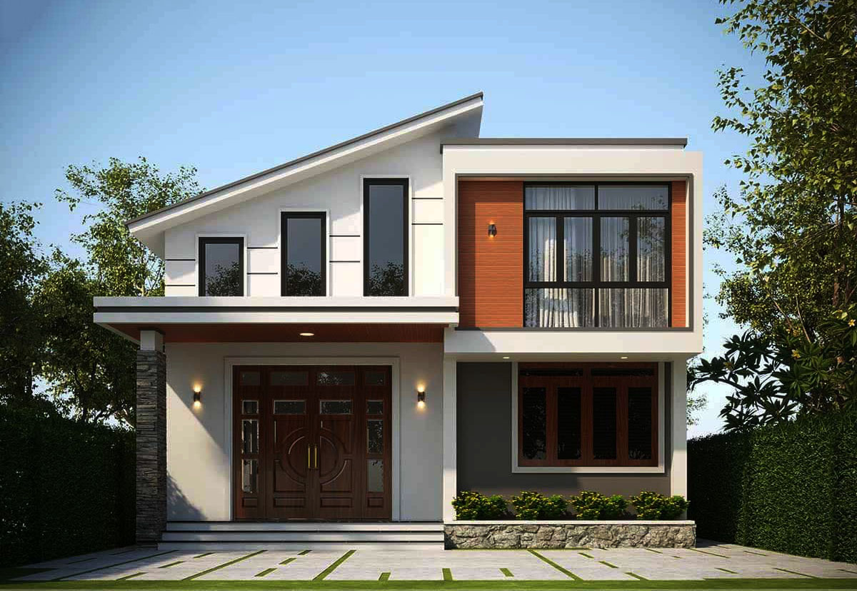 Mẫu nhà phố ngang 8m cấp 4 có gác lửng phù hợp gia đình đông người Mẫu nhà phố ngang 8m cấp 4 có gác lửng phù hợp gia đình đông người