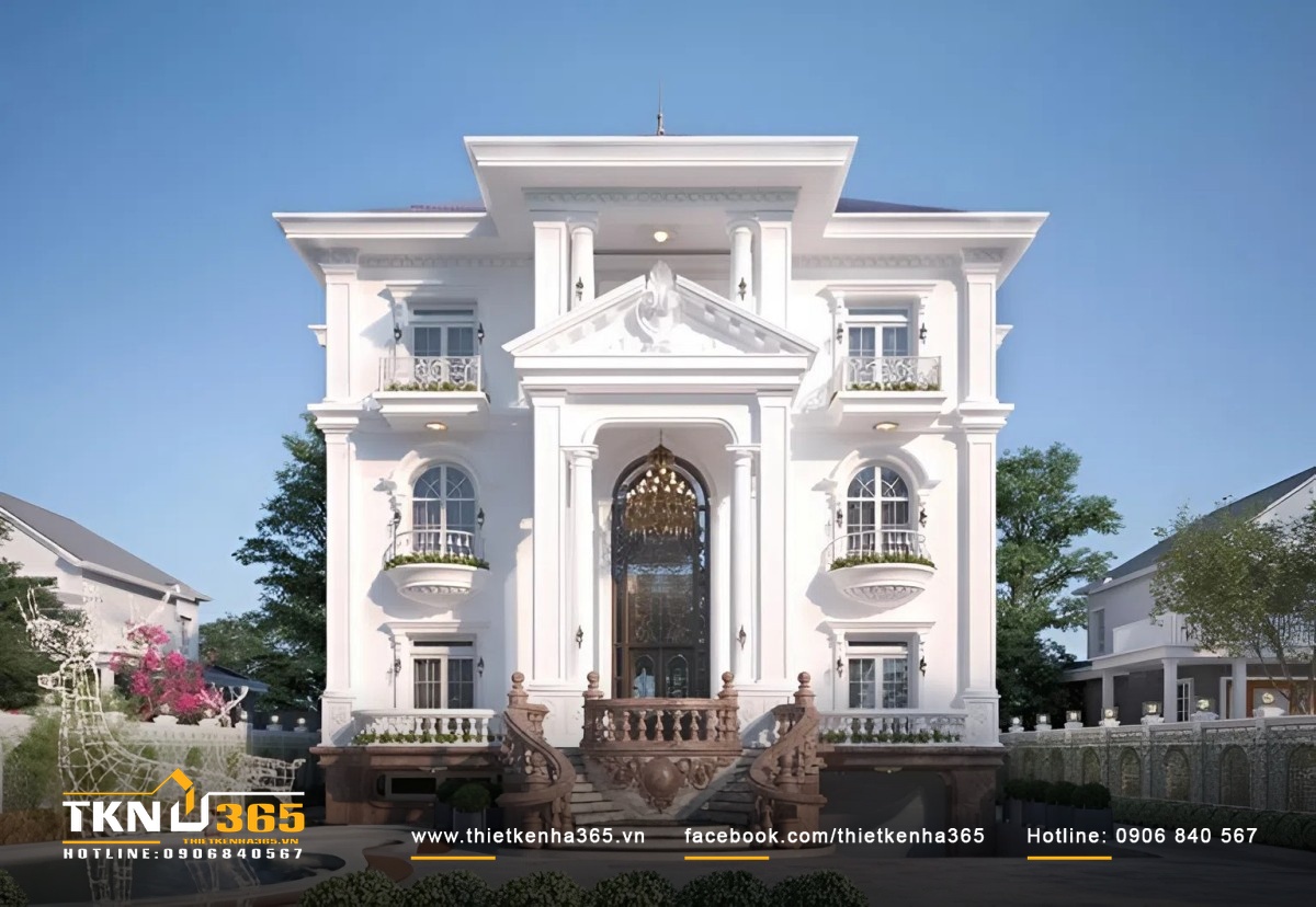 Nội thất phòng khách sang trọng của biệt thự nhà vườn tân cổ điển