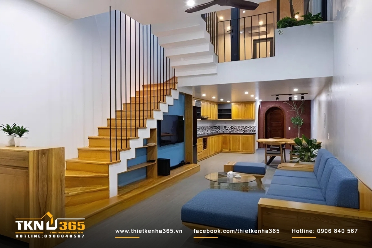 Thiết kế nhà 20m2 2 tầng hiện đại, gần gũi với thiên nhiên