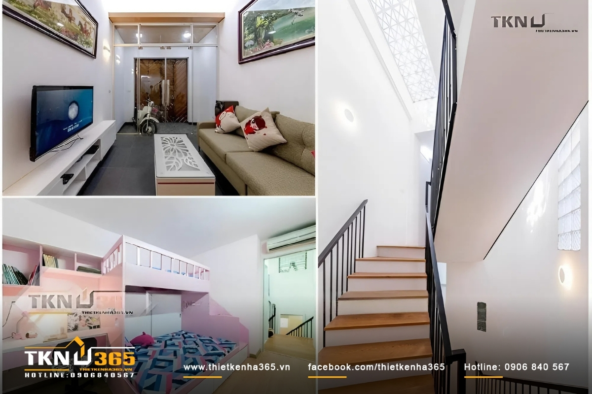 Nh&agrave; 35m2 hai tầng c&oacute; hai ph&ograve;ng ngủ