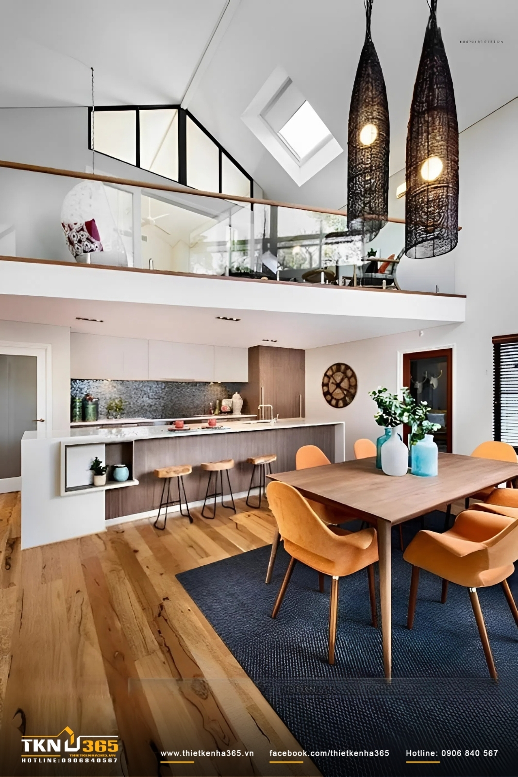 Mẫu nh&agrave; 35m2 nhỏ đẹp c&oacute; tầng lửng phong c&aacute;ch vintage đầy ấm c&uacute;ng