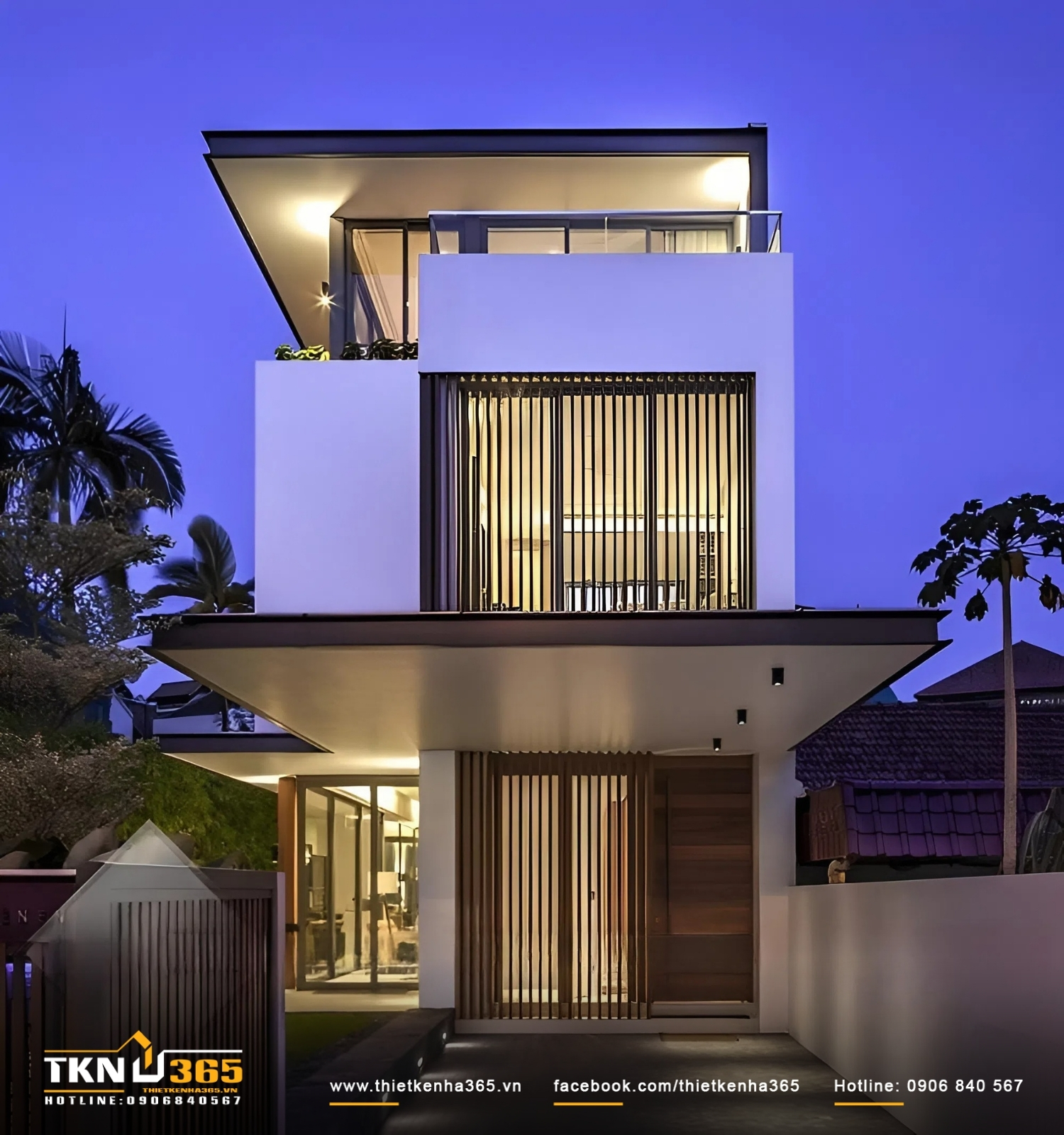 Phối cảnh mặt tiền nh&agrave; đẹp diện t&iacute;ch 35m2 2 tầng hiện đại phối m&agrave;u độc đ&aacute;o