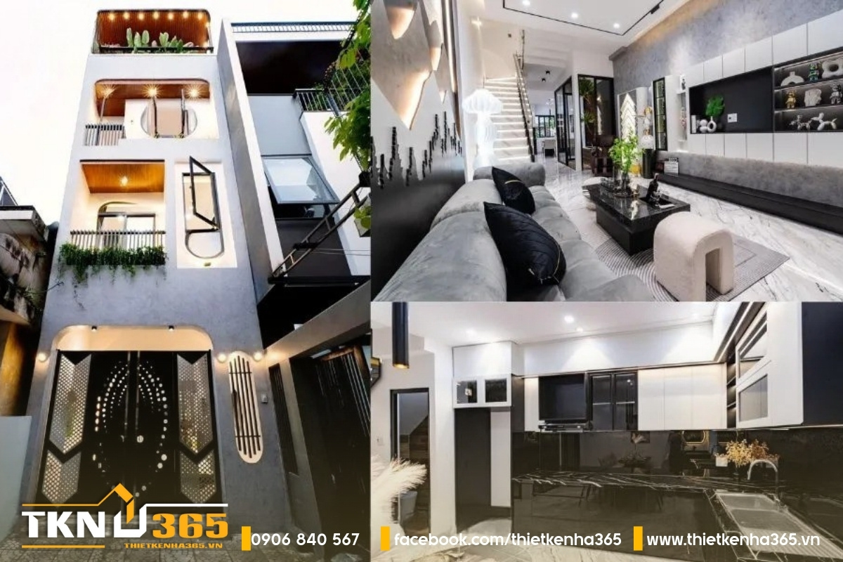 Thiết kế nhà 3x20m 3 tầng 1 sân thượng thoáng mát