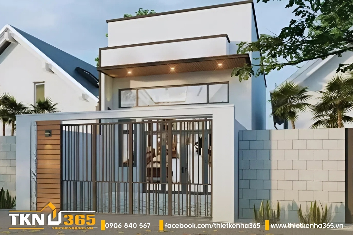 Mẫu nhà ống hiện đại 1 tầng ấn tượng