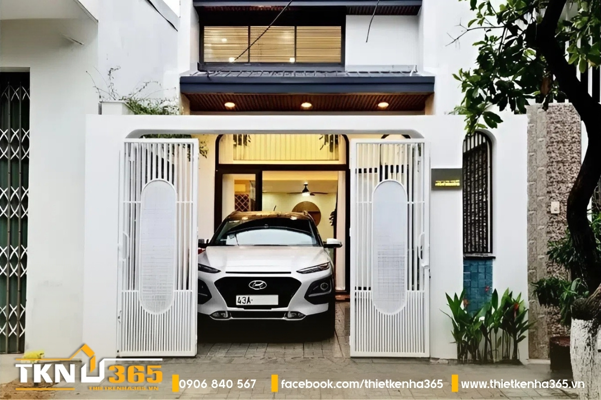 Nhà ống mái Nhật 1 tầng có gác lửng độc đáo