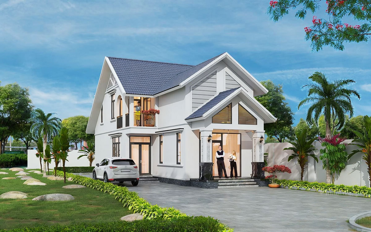 Nhà cấp 4 ngang 8m có gara đậu xe tiện lợi và hiện đại Nhà cấp 4 ngang 8m có gara đậu xe tiện lợi và hiện đại