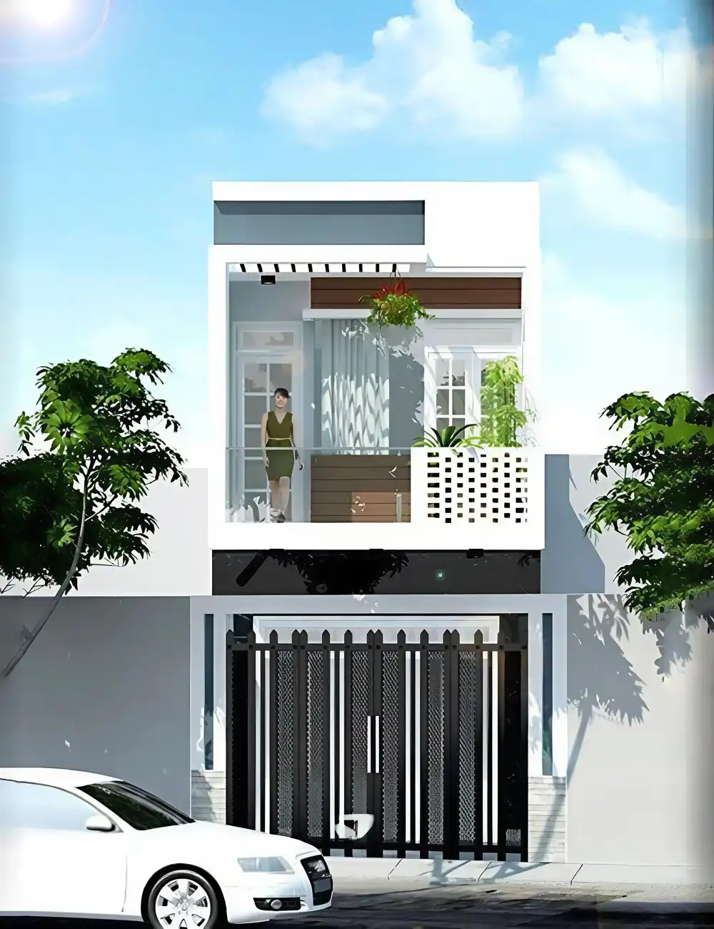 30+ Mẫu thiết kế nhà mặt tiền 6m 2 tầng HOT nhất năm 2026 13 nha-mat-tien-6m-2-tang-19