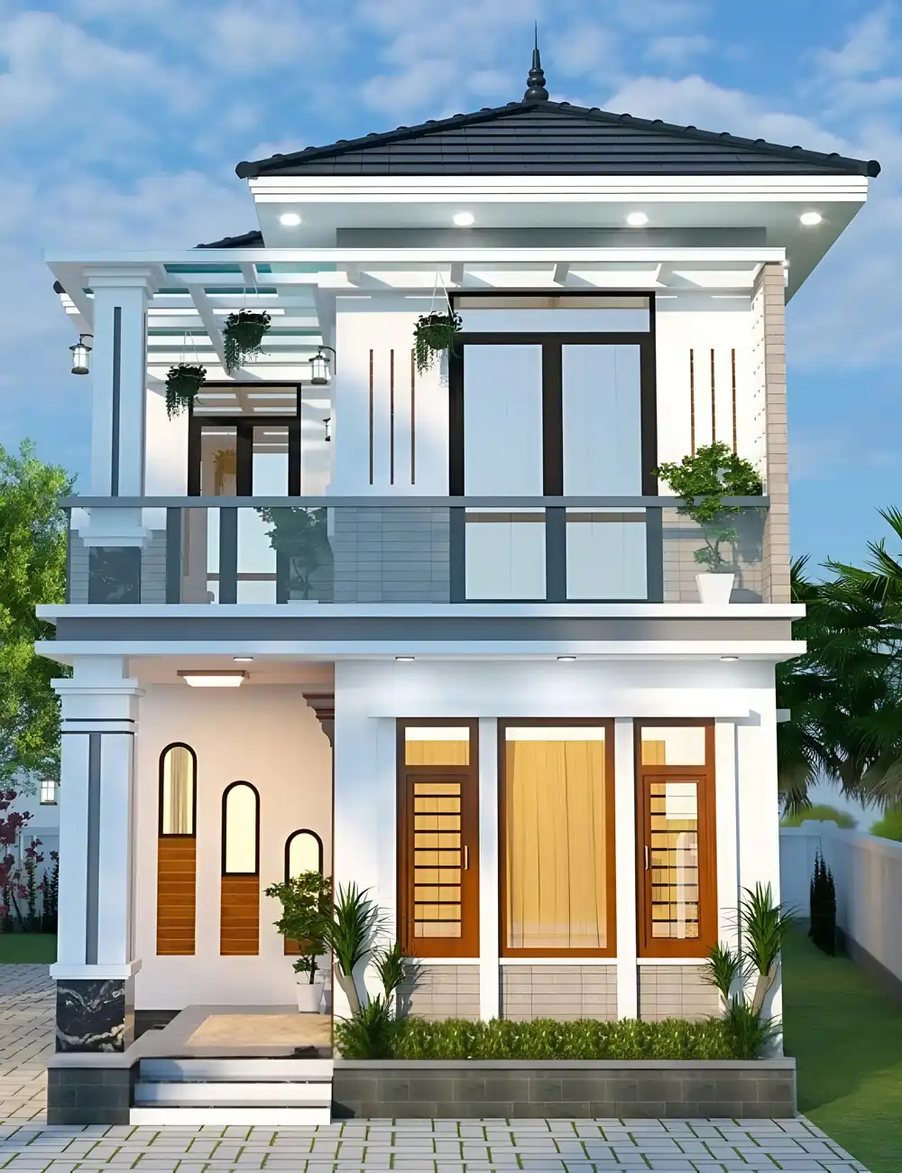 30+ Mẫu thiết kế nhà mặt tiền 6m 2 tầng HOT nhất năm 2026 7 nha-mat-tien-6m-2-tang-7