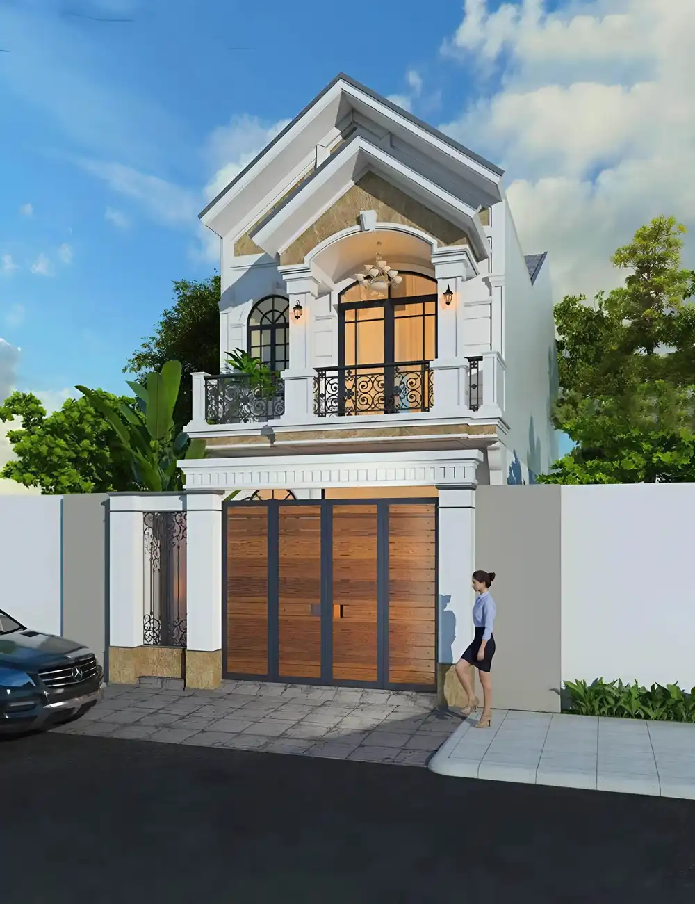 30+ Mẫu thiết kế nhà mặt tiền 6m 2 tầng HOT nhất năm 2026 10 nha-mat-tien-6m-2-tang-8