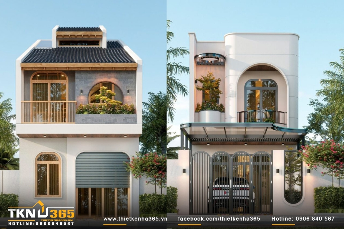 Mẫu nhà phố 2 tầng 5x15m