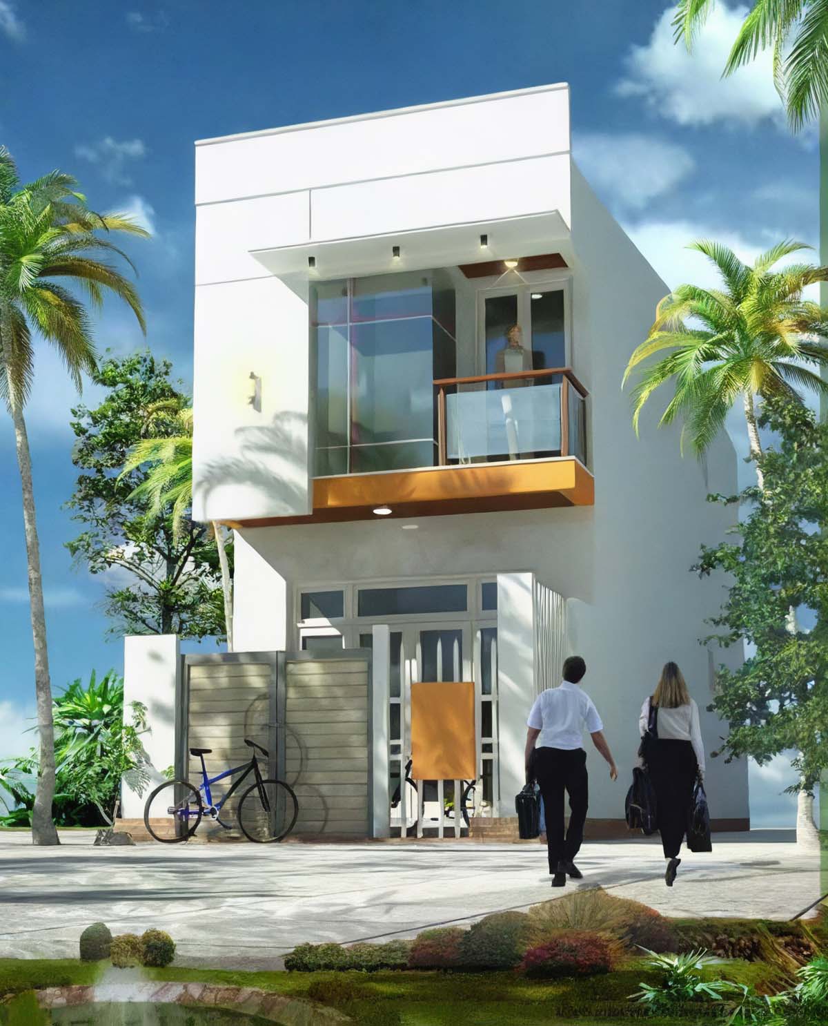 Thiết kế nhà ống 50m2 2 tầng hiện đại