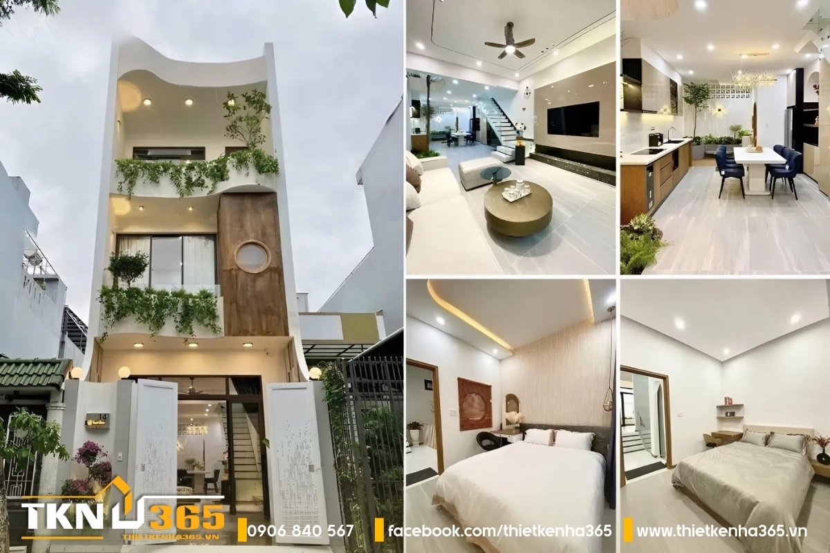 Mẫu thiết kế nhà đẹp 3 tầng 60m2