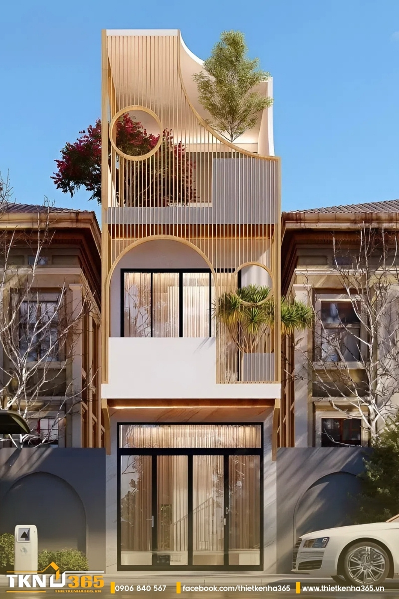 Mẫu thiết kế nhà đẹp 3 tầng 60m2 đơn giản, ấn tượng