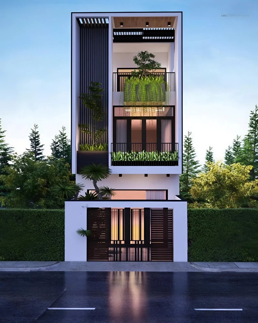 Mẫu thiết kế nhà 40m2 3 tầng-2 (Ảnh: Sưu tầm)