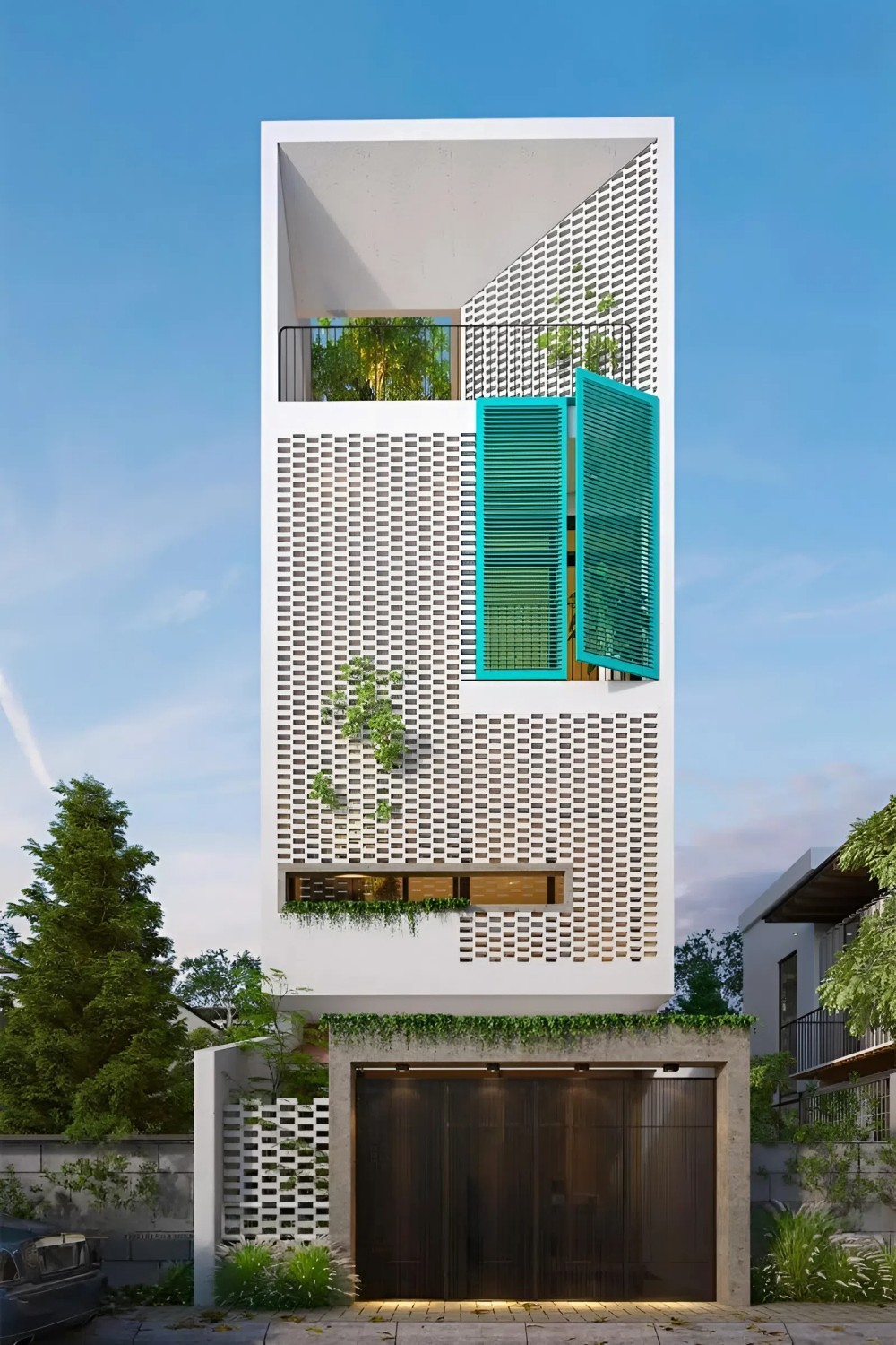 Mẫu thiết kế nhà 40m2 3 tầng 3 (Ảnh: Sưu tầm)