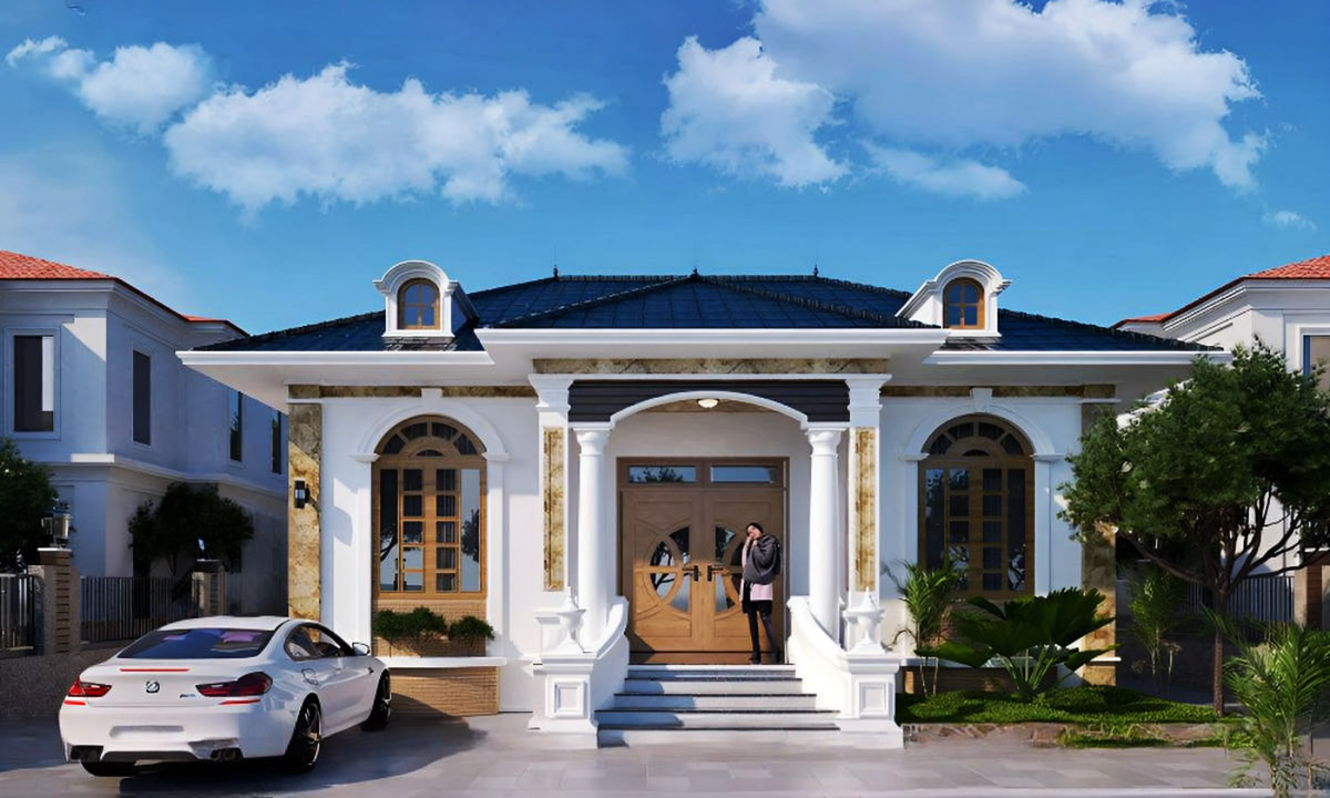 Thiết kế nhà cấp 4 mái thái mặt tiền 8m (ảnh sưu tầm) Thiết kế nhà cấp 4 mái thái mặt tiền 8m (ảnh sưu tầm)
