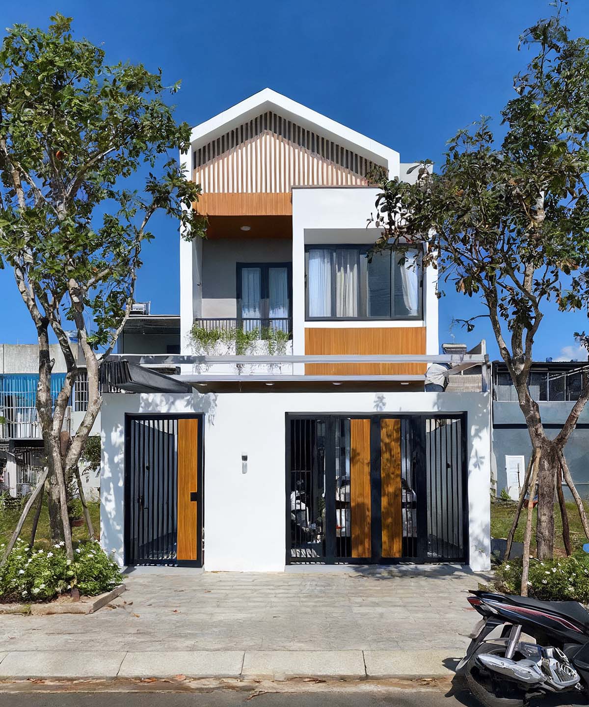 Mẫu thiết kế nhà ngang 6m dài 15m đơn giản, hiện đại.