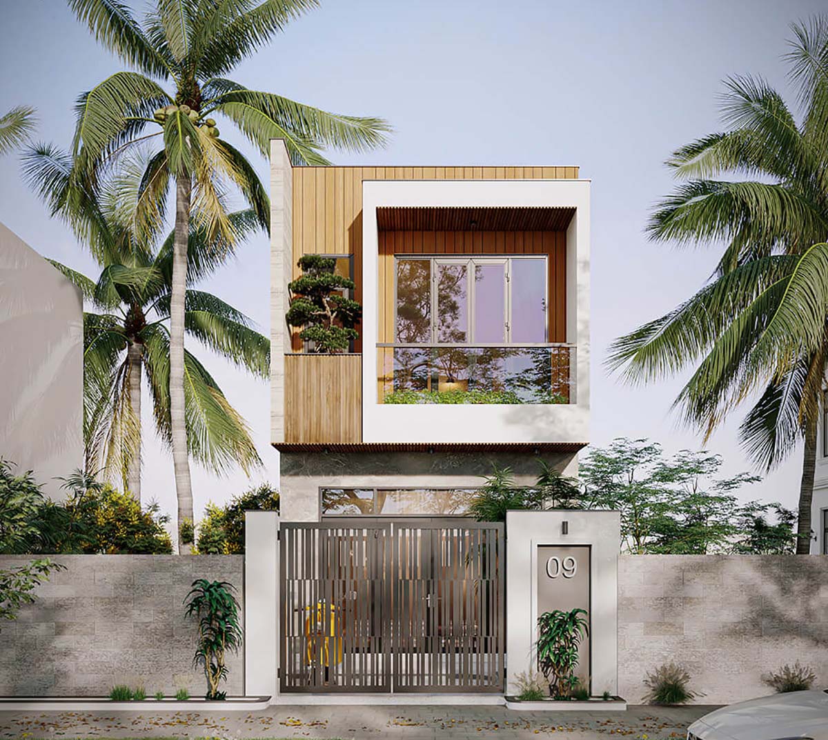 Mẫu thiết kế nhà ngang 6m dài 15m ấn tượng.