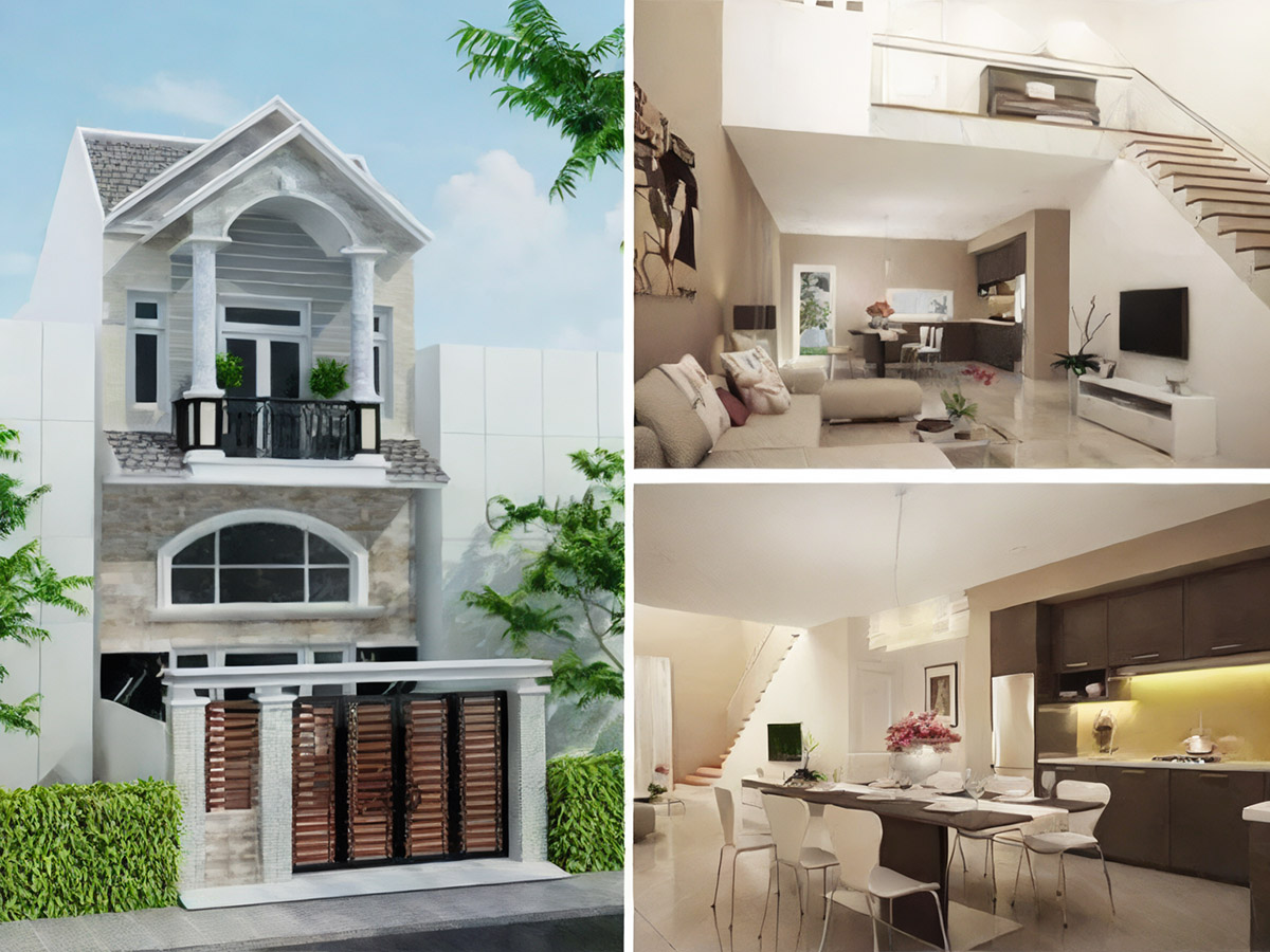 Thiết kế nhà ống có gác lửng đẹp và tiện nghi