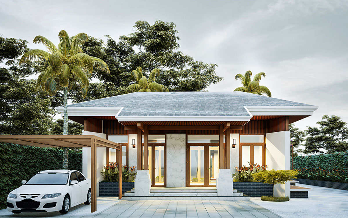 Mẫu thiết kế nhà rộng 7m dài 15m phù hợp cho gia đình có 4 thành viên