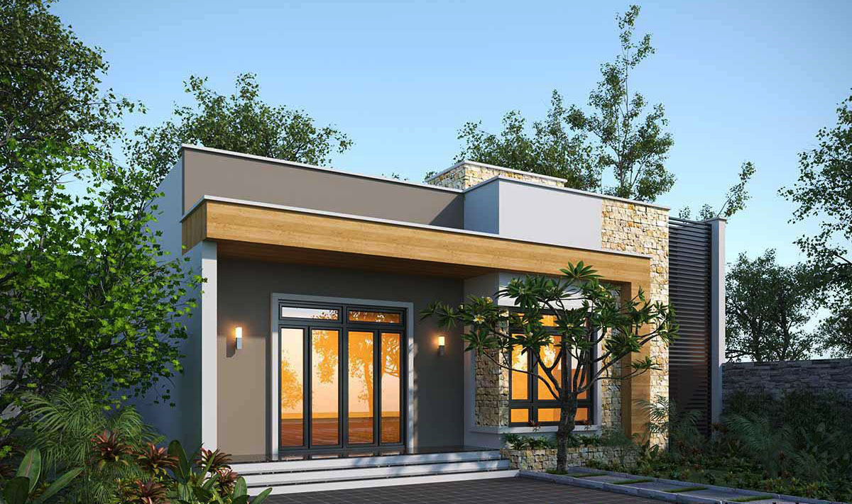 Mẫu thiết kế nhà cấp 4 ngang 7m dài 15m