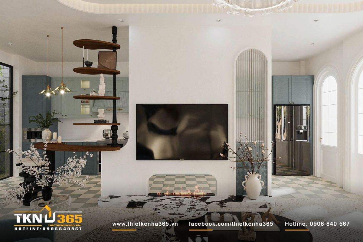 Tận dụng ánh sáng tự nhiên qua cửa sổ lớn, tạo nên không gian rộng rãi và thoáng đãng