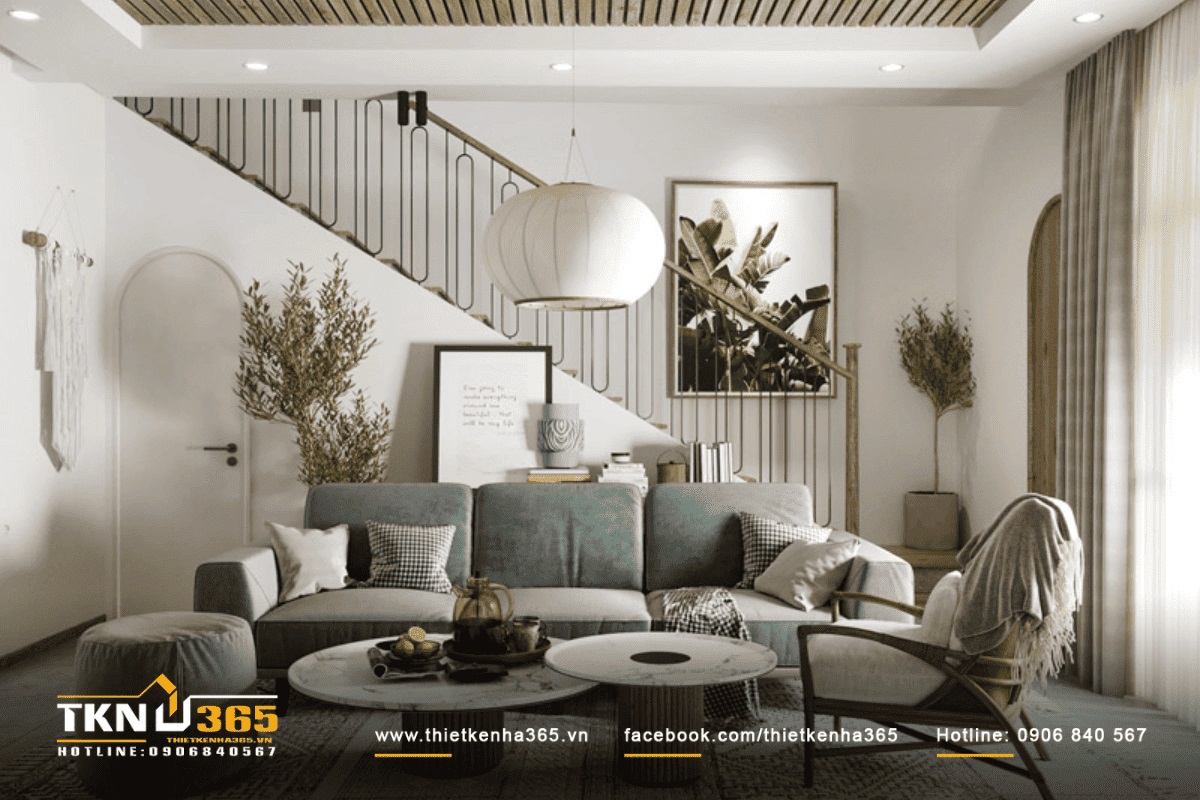 Phong cách nội thất Vintage nhà phố 2 tầng mang lại cảm giác hoài cổ, lãng mạn