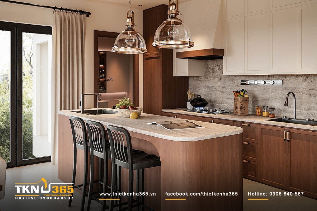 Thiết kế nội thất cho phòng bếp gọn gàng, thuận tiện